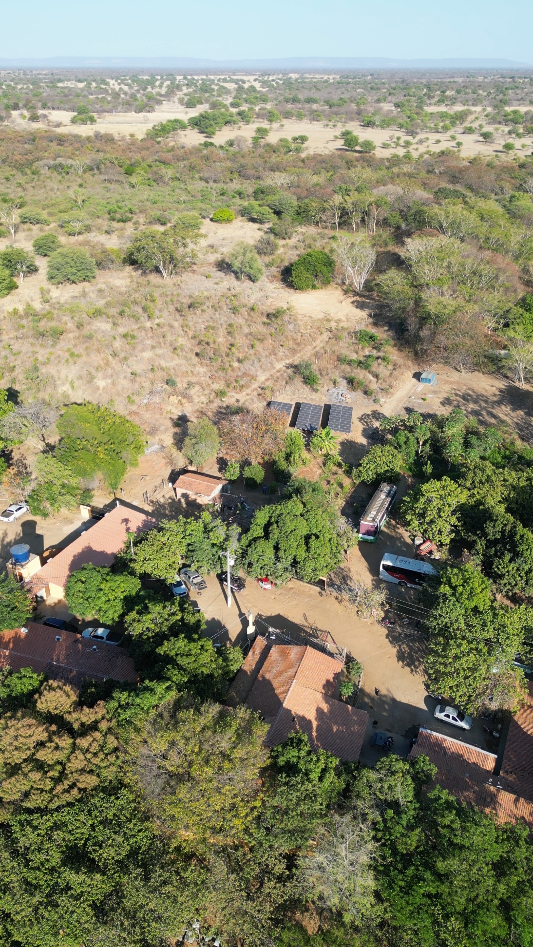 Vista aérea da pousada