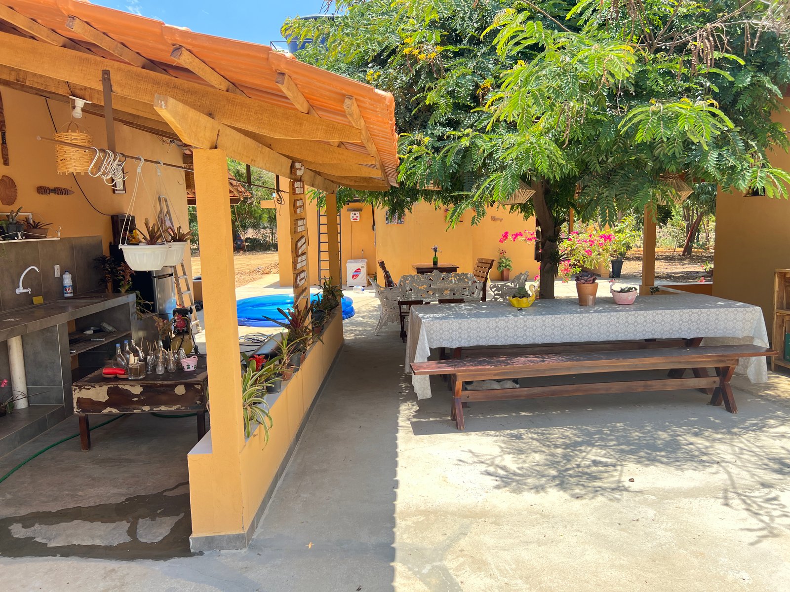 Mesa na Varanda